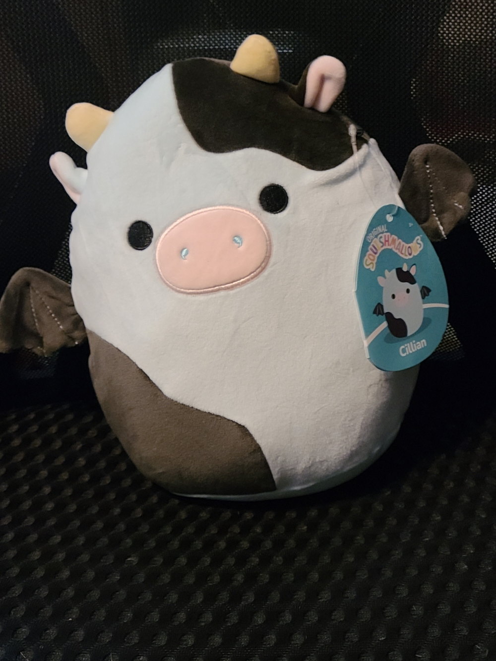 Squishmallows Cillian Cow Plush - White, Brown, Pink